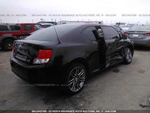 JTKJF5C70B3019957 - 2011 TOYOTA SCION TC PURPLE photo 4