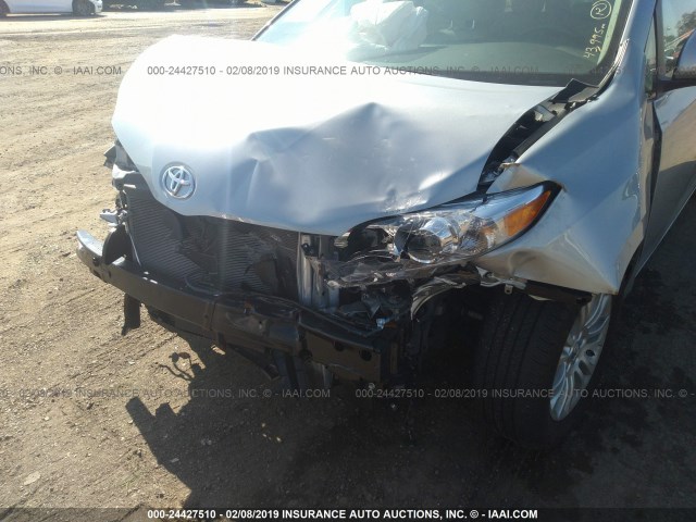 5TDYK3DC3FS647095 - 2015 TOYOTA SIENNA XLE/LIMITED GRAY photo 6