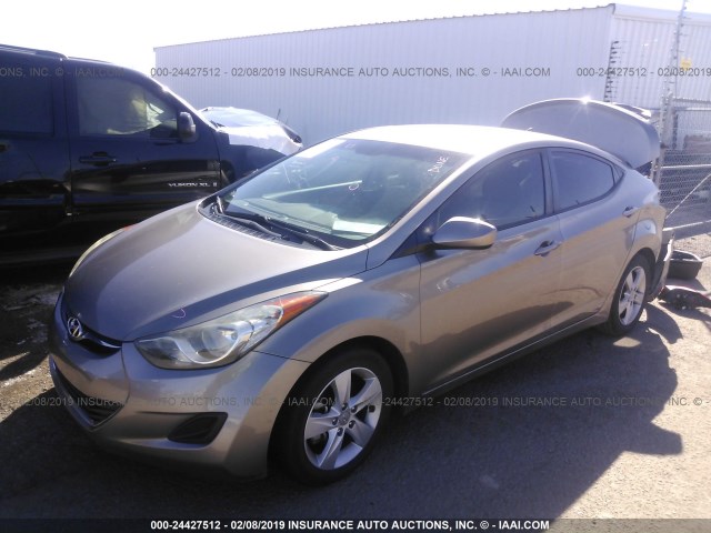 5NPDH4AE9DH292171 - 2013 HYUNDAI ELANTRA GLS/LIMITED GRAY photo 2