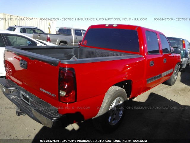 2GCEC13T551382496 - 2005 CHEVROLET SILVERADO C1500 RED photo 4