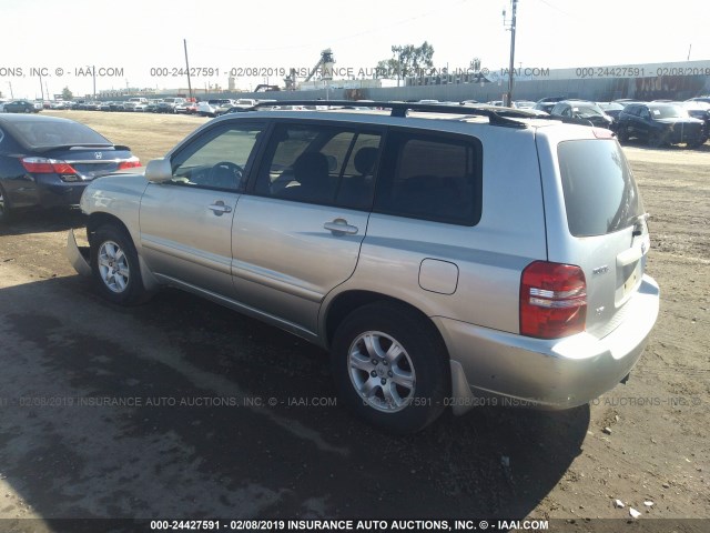 JTEGF21A520041660 - 2002 TOYOTA HIGHLANDER LIMITED SILVER photo 3