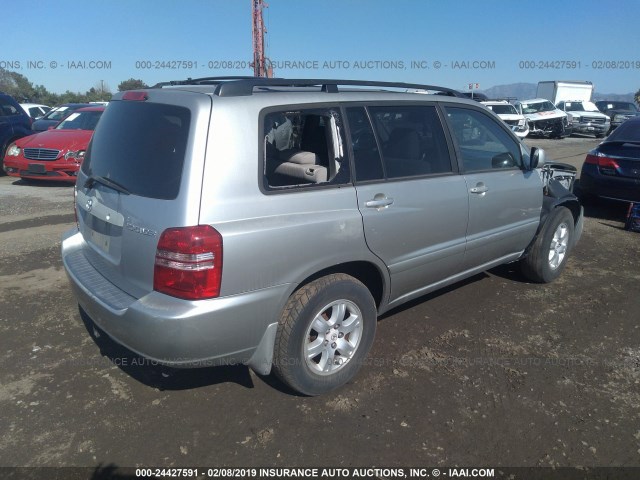 JTEGF21A520041660 - 2002 TOYOTA HIGHLANDER LIMITED SILVER photo 4