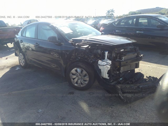 3KPA24AB5JE079244 - 2018 KIA RIO LX/S BLACK photo 1