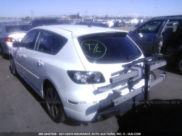 JM1BK344181136810 - 2008 MAZDA 3 HATCHBACK WHITE photo 3