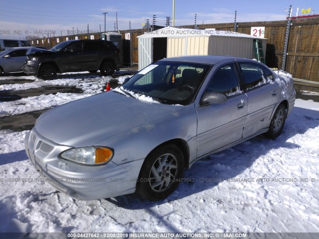 1G2NF52E52C238829 - 2002 PONTIAC GRAND AM SE1 SILVER photo 2