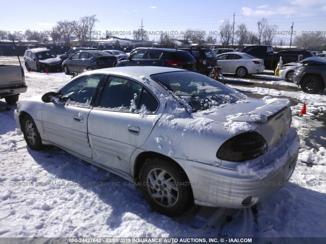 1G2NF52E52C238829 - 2002 PONTIAC GRAND AM SE1 SILVER photo 3