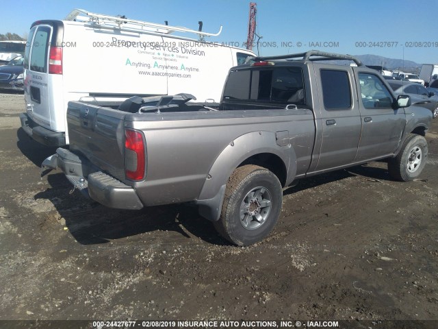 1N6ED29X43C460526 - 2003 NISSAN FRONTIER CREW CAB XE/CREW CAB SE GRAY photo 4