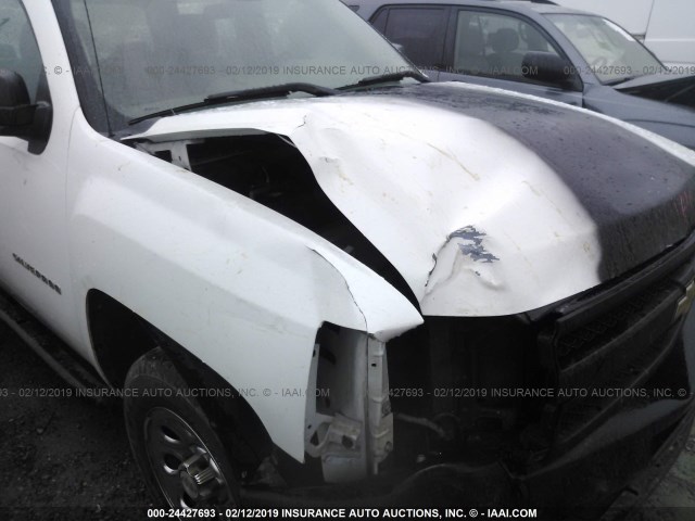 3GCRCPEA5AG295585 - 2010 CHEVROLET SILVERADO C1500 WHITE photo 6