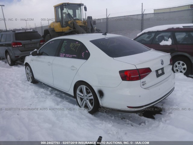 3VW4T7AJ9HM411363 - 2017 VOLKSWAGEN JETTA GLI WHITE photo 3