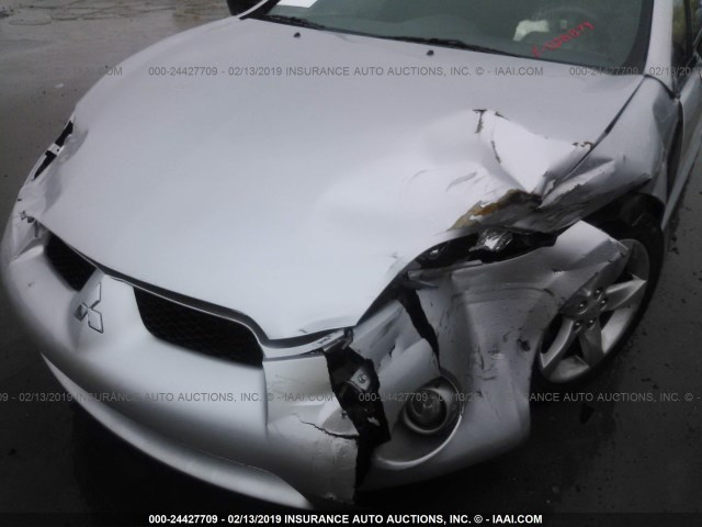 4A3AL25F08E028879 - 2008 MITSUBISHI ECLIPSE SPYDER GS SILVER photo 6