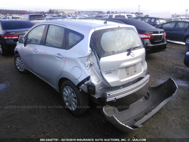 3N1CE2CP5FL395469 - 2015 NISSAN VERSA NOTE S/S PLUS/SV/SL/SR SILVER photo 3