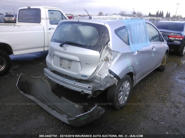 3N1CE2CP5FL395469 - 2015 NISSAN VERSA NOTE S/S PLUS/SV/SL/SR SILVER photo 4