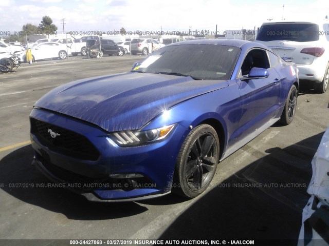 1FA6P8TH5G5226060 - 2016 FORD MUSTANG Mavi fotoğraf 2