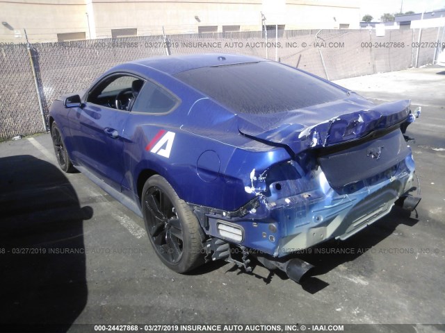 1FA6P8TH5G5226060 - 2016 FORD MUSTANG Mavi fotoğraf 3