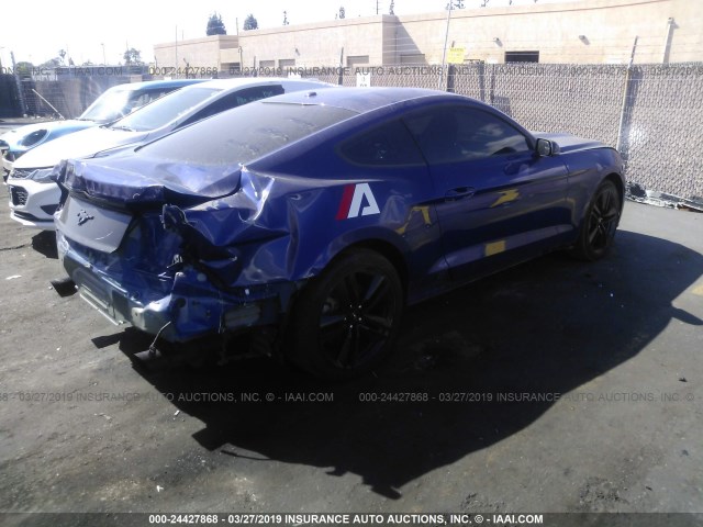 1FA6P8TH5G5226060 - 2016 FORD MUSTANG Mavi fotoğraf 4