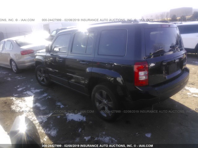 1C4NJPFA9ED681870 - 2014 JEEP PATRIOT LATITUDE BLACK photo 3