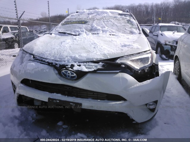 JTMDJREV3HD129474 - 2017 TOYOTA RAV4 HV LIMITED WHITE photo 6