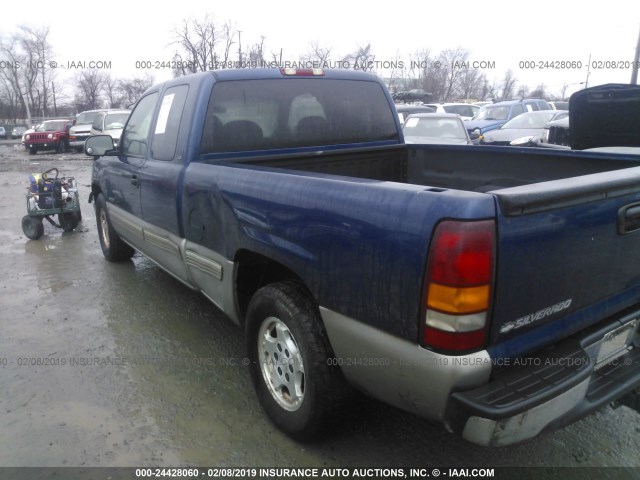 2GCEC19T2Y1206744 - 2000 CHEVROLET SILVERADO C1500 Dark Blue photo 3