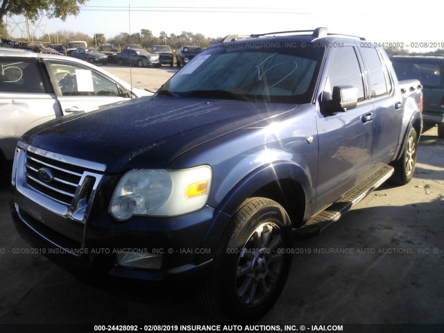 1FMEU33837UA24093 - 2007 FORD EXPLORER SPORT TR LIMITED BLUE photo 2