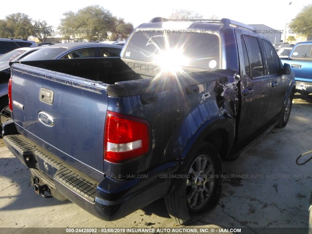 1FMEU33837UA24093 - 2007 FORD EXPLORER SPORT TR LIMITED BLUE photo 4