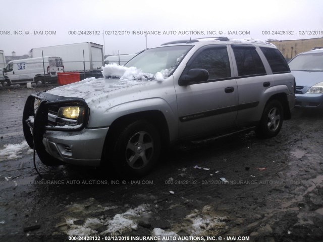 1GNDT13S642177147 - 2004 CHEVROLET TRAILBLAZER LS/LT Pewter photo 2