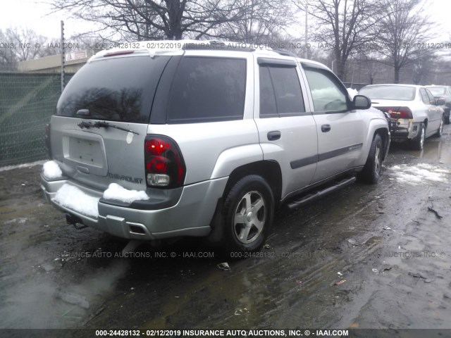 1GNDT13S642177147 - 2004 CHEVROLET TRAILBLAZER LS/LT Pewter photo 4