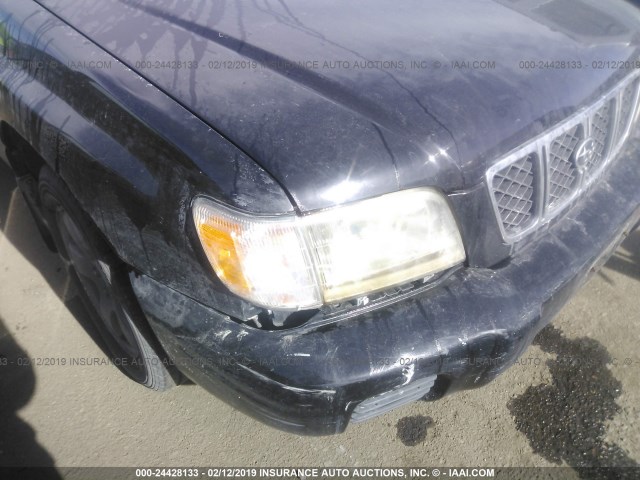JF1SF65601H761885 - 2001 SUBARU FORESTER S Սև լուսանկար 6