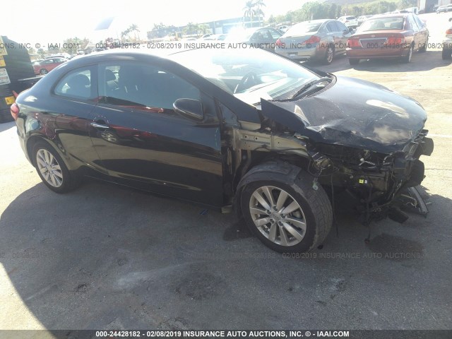 KNAFX6A82G5634787 - 2016 KIA FORTE EX BLACK photo 1