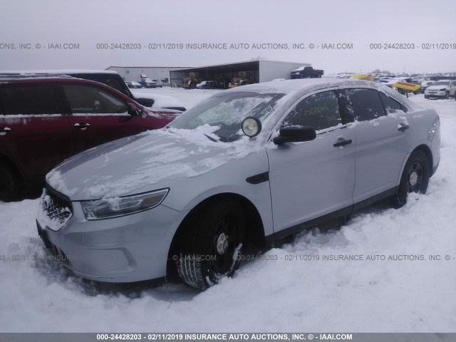 1FAHP2M87DG222211 - 2013 FORD TAURUS POLICE INTERCEPTOR GRAY photo 2