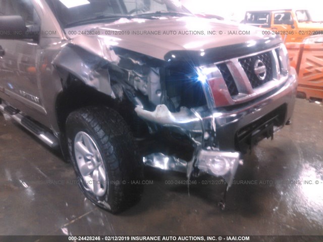 1N6BA07C38N341555 - 2008 NISSAN TITAN XE/SE/LE/PRO-4X BROWN photo 6