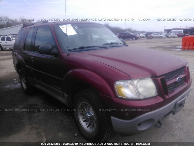 1FMYU60E91UA63254 - 2001 FORD EXPLORER SPORT RED photo 1