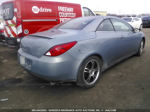 1G2ZH361X74173291 - 2007 PONTIAC G6 GT BLUE photo 4