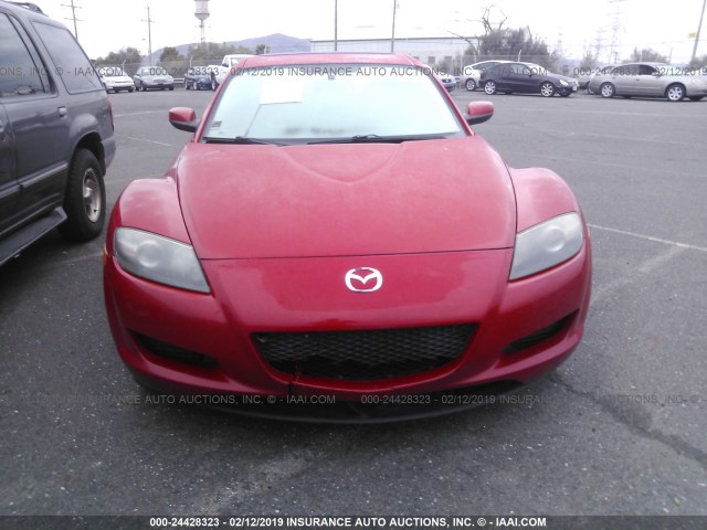 JM1FE173X40108777 - 2004 MAZDA RX8 RED photo 6