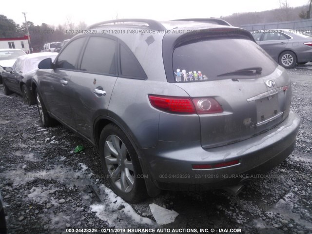 JNRBS08W23X401394 - 2003 INFINITI FX45 GRAY photo 3