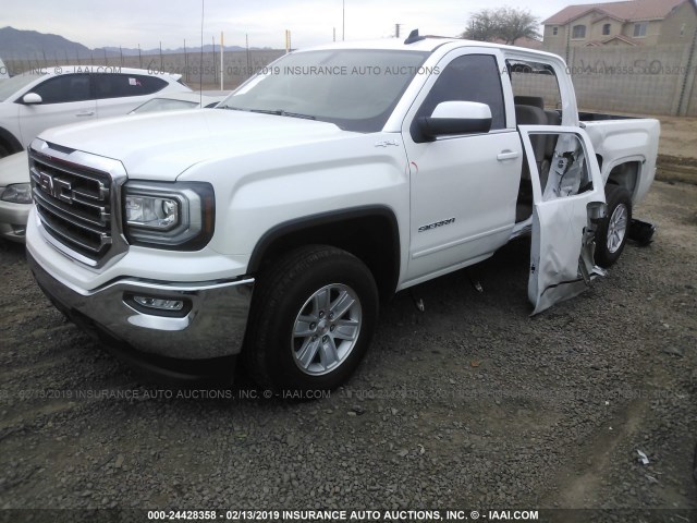 3GTU2MEC5JG291324 - 2018 GMC SIERRA K1500 SLE WHITE photo 2