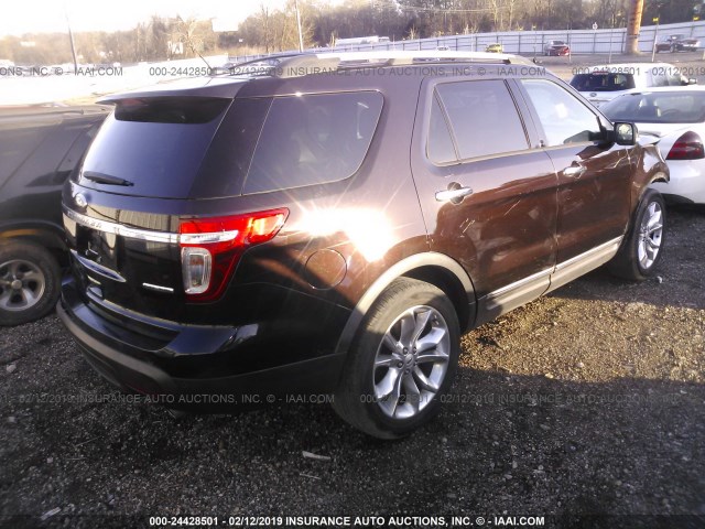 1FM5K7D89EGA52861 - 2014 FORD EXPLORER XLT BLACK photo 4