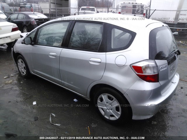 JHMGE8H37CC005274 - 2012 HONDA FIT SILVER photo 3