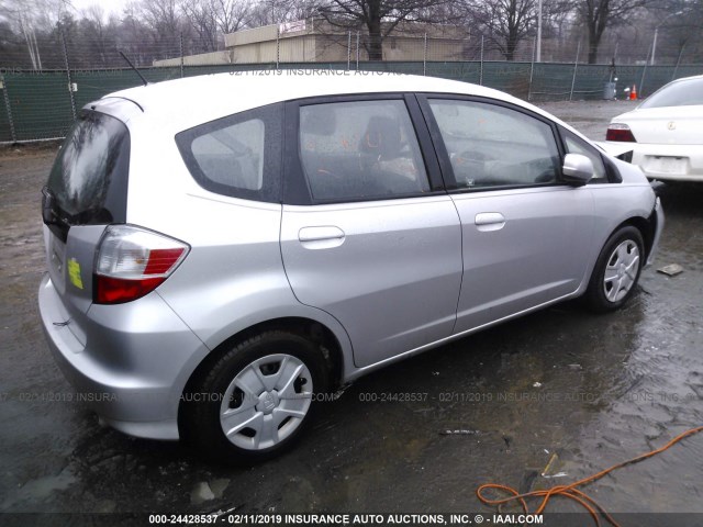 JHMGE8H37CC005274 - 2012 HONDA FIT SILVER photo 4