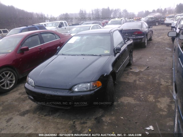 2HGEH2461SH513671 - 1995 HONDA CIVIC DX BLACK photo 2