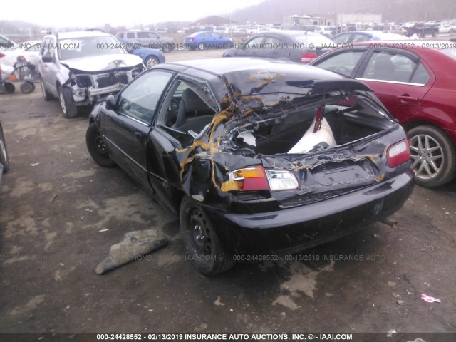 2HGEH2461SH513671 - 1995 HONDA CIVIC DX BLACK photo 3