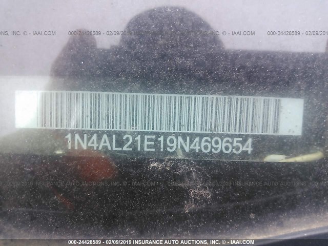 1N4AL21E19N469654 - 2009 NISSAN ALTIMA 2.5/2.5S SILVER photo 9