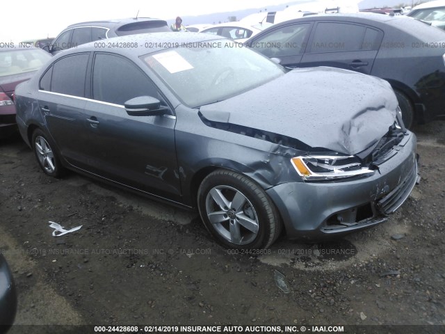 3VWLL7AJ7EM372537 - 2014 VOLKSWAGEN JETTA TDI GRAY photo 1