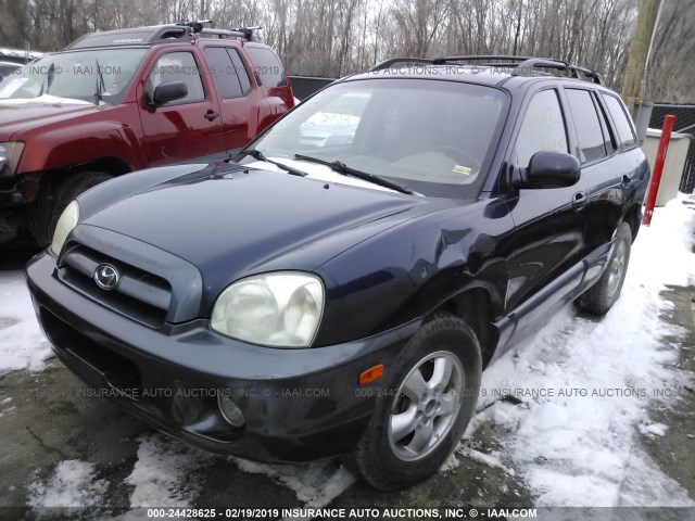 KM8SC73D75U871349 - 2005 HYUNDAI SANTA FE GLS/LX BLUE photo 2