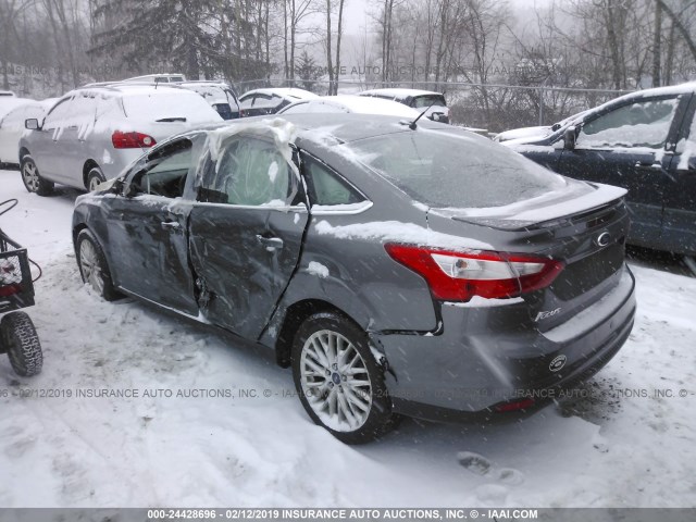 1FADP3J20DL274307 - 2013 FORD FOCUS TITANIUM GRAY photo 3