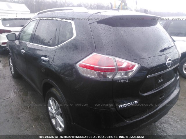 5N1AT2MK4FC893568 - 2015 NISSAN ROGUE S/SL/SV BLACK photo 3