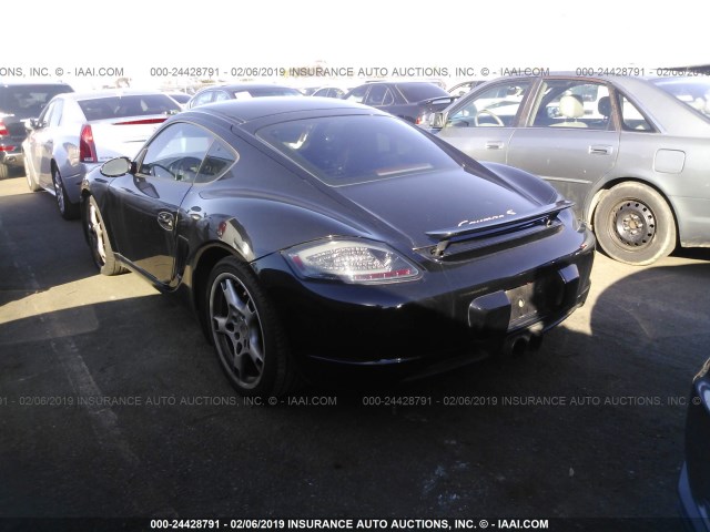 WP0AB29897U783518 - 2007 PORSCHE CAYMAN S BLACK photo 3