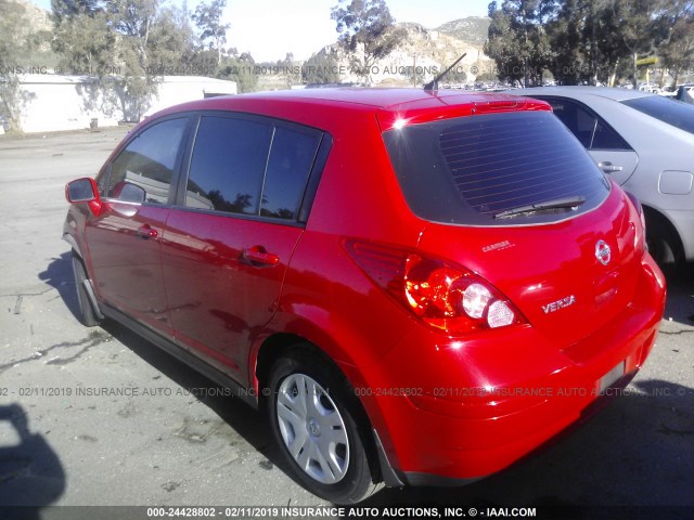 3N1BC1CP9CK814758 - 2012 NISSAN VERSA S/SL RED photo 3