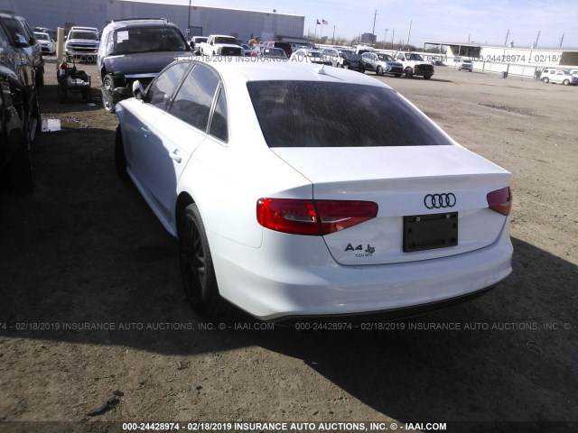 WAUEFAFL6EN023673 - 2014 AUDI A4 PREMIUM PLUS WHITE photo 3