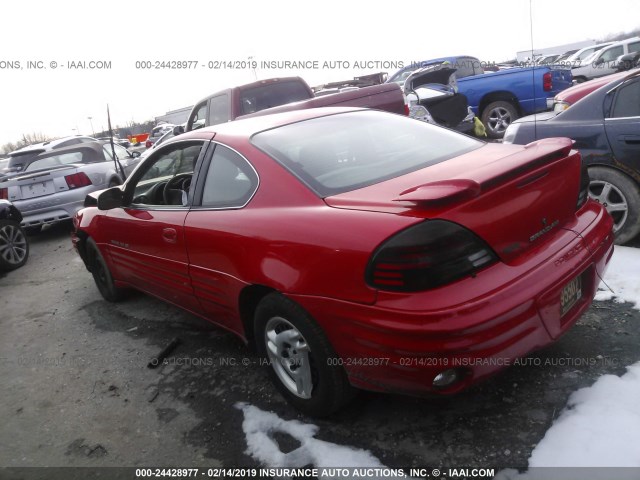 1G2NE12E3XM797177 - 1999 PONTIAC GRAND AM SE RED photo 3