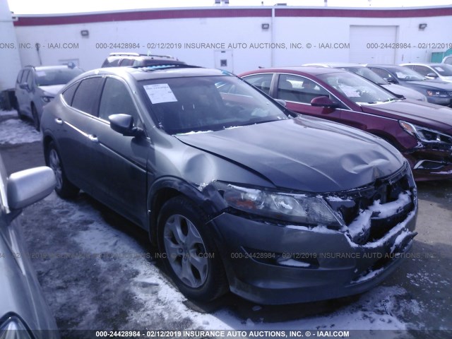 5J6TF2H57AL011594 - 2010 HONDA ACCORD CROSSTOUR EXL GRAY photo 1